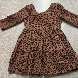 Janie and Jack Brown Leopard Print Dress
